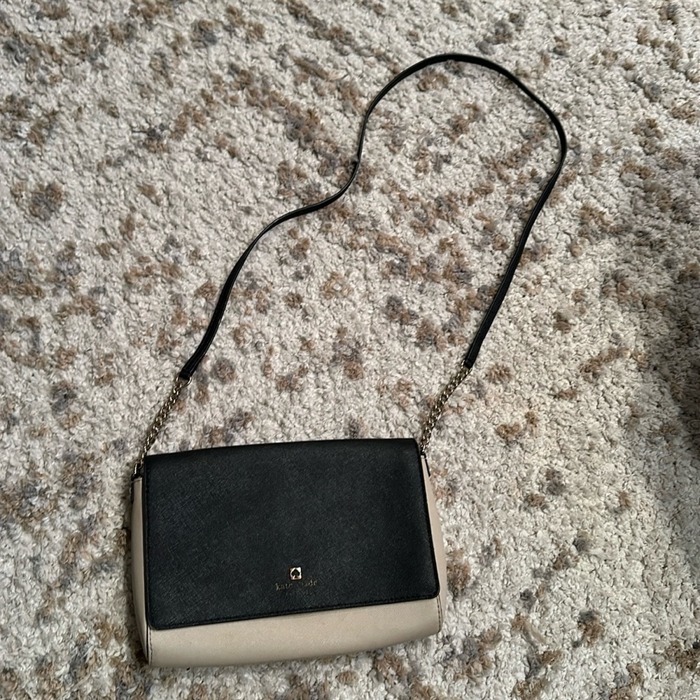 Kate spade black and tan purse